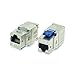 LINKUP - [GHMT & DSX8000 Certified] Cat8 Ethernet Cable Connector (1-Pack) RJ45 Metal Tool Free Easy Termination Keystone Jack |for 2000MHz 2GHz 40G Double Shielded Solid LAN Cable 22AWG-24AWG