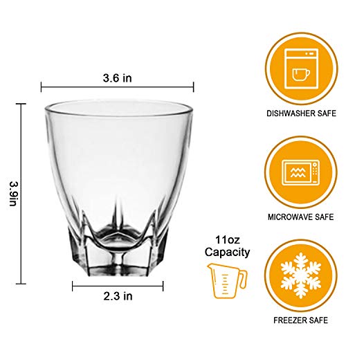 QAPPDA Rocks Cocktailgläser, 313 ml, klares Trinkglas, Whiskygläser, altmodische Gläser, Bourbon-Gläser, Schnapsglas… – Bild 3