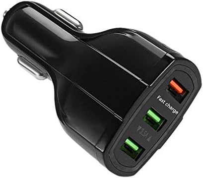 ZhangHongJ,3USB Fast Charging Vehicle Charger Intelligent Distribution Charging(color:BLACK)
