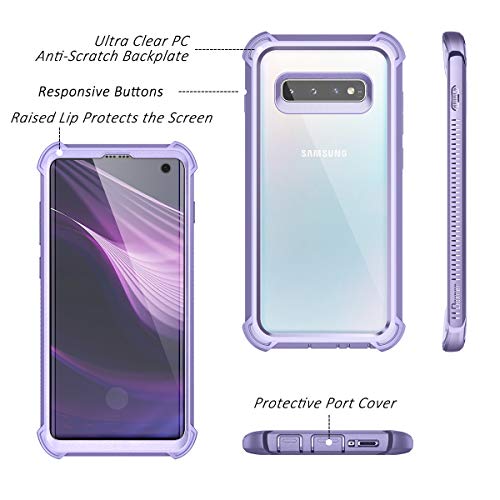 Dexnor Galaxy S10 Case with Builtin Screen Protector Clear Rugged Full