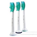 BrushBrite Replacement Brush Heads fits Philips Sonicare Electric Toothbrush Diamondclean Flexcare Essence Healthy White plaque control Gum Health HX6014 ProResults (Set of 3)