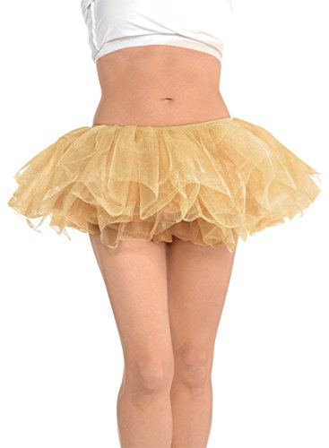 Party Ready Team Spirit Wacky Tutu Accessory, Gold, fabric ,