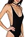 Verdusa Women’s Sleeveless Scoop Neck Backless Bodysuit Black S