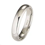 MJ Metals Jewelry 5mm White Tungsten Carbide