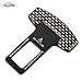 YAOPEI 2 PCS Seat Belt Buckle Clip Clamp,Universal Vehicle Mounted Carbon Fiber Blue Spun Car Safety Seat Belt Buckle Clip for Truck Pickup SUV BMW Jeep and more Vehicles