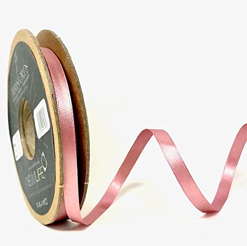 Berisfords 7mm 60 Dusky Pink Newlife Satin Ribbon 100% Recycled 20m Reel