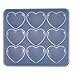 Heart Shape Epoxy Mold 9Pcs 5.2 x 4.2cm DIY Resin Casting Jewelry Love Heart Keychain Pendant Making Silicone Mold