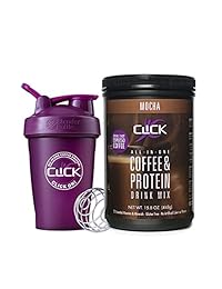 Click Espresso Proteínas Bebida Shaker Copa alambre con Wisk Ball 20 oz