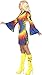 Smiffy's Women's 1960's Tie Dye Costume, Dress, 60's Groovy Baby, Serious Fun, Multi, Medium