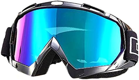 gmgm Windproof Dustproof Ski Anti-fogging Soft Frame Motocross Motorcycle Dirt Bike Wrap Goggles Ski Goggles Black