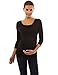 PattyBoutik Mama 2in1 Style 3/4 Sleeve Nursing Maternity Tunic (Black M)