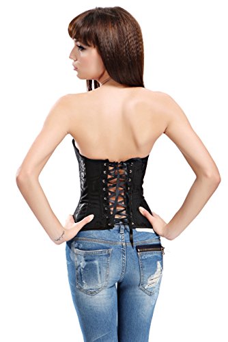 Reteron-Womens-Strapless-Satin-Sexy-Strong-Boned-Overbust-Corset