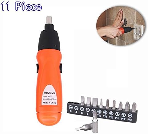 YOSIL Mini Precision Cordless Screwdriver Electric Drill Screwdriver 11-Piece Bit Kit