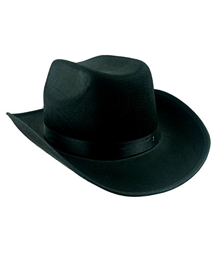 Adult Black Cowboy Hat Mens Womens Unisex Costume By Funny Party Hats