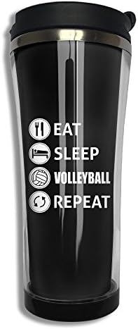 Eat Sleep Volleyball Repeat Coffee/Tea/Milk Thermos Stainless Steel Double Wall Construction Customize Beautiful