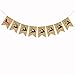 Jute Burlap Merry Christmas Banner Elk Party Mantel Fireplace Garland Decoration