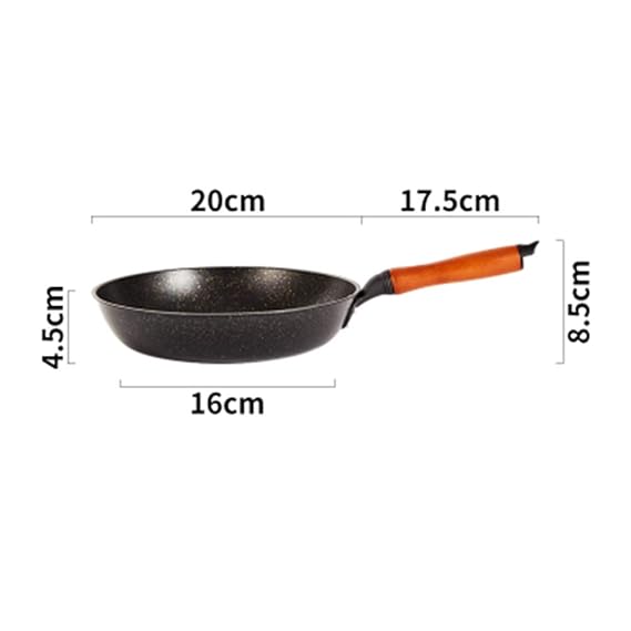 Desk Sartén 20 / 26cm Wok Sartén Antiadherente Pan Wok Aleación de ...