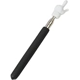 Telescopic Teachers Pointer, Metal Hand Retractable Pointer Extended Length 21.6 Inch, Teaching Pointer Stick for Classroom, Handheld Presenter Whiteboard Pointer Black