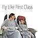 KULULU Travel Blanket and Pillow Set, Soft and Cozy Fleece Poncho with Pocket, Memory Foam Pillow for Extra Comfort, Portable with Luggage Strap, Perfect for Airplane Train Camping Car or Office