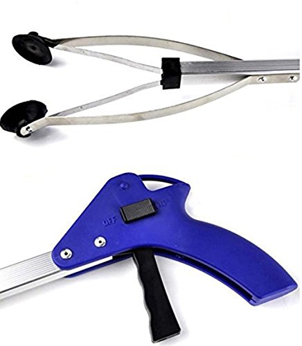 32” Suction Cup Reacher Grabber Tool Foldable Reacher Grabber Pick Up Tool,Extender Long Arm Reacher Trash Pickers Folding Hand Long-Reach Pick-Up Grippe, Grab Reach Tool for Trash Pick Up#23-JSQ