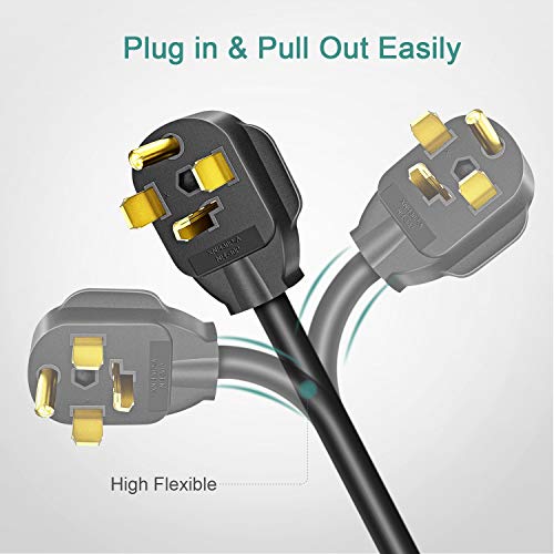 Rophor Dryer Extension Cord 4 Prong, 30 Amp NEMA 1430P to 1430R