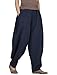 Mordenmiss Women's New Solid Linen Harem Pants with Pockets