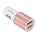 Car Charger, GOOLEEN 4.8A/24W Dual Smart Ports Car Charger Adapter for Apple iPhone se/6s/6s Plus/6/5s/5c/5/4s/4, iPad, iPod, Samsung Galaxy S7 Edge/S7/S6/S5/S4/Note 5/4/3, and More (Rose Gold)
