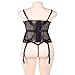 Lovely Lies Sexy Corset Lingerie Garter Set Plus Size Push Up Underwire Bra