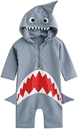 Baby Boys Girls Shark Swim Rash Guard Swimsuit Costume Sun Protection Swimwear