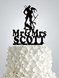 Acrylic Wedding cake Topper -,Harley Quinn & Deadpool