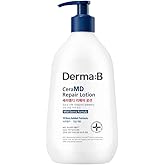 Derma B CeraMD Repair Lotion, Unscented Ceramide Panthenol Body Moisturizer, Fragrance Free, 13.52 Fl. Oz., 400ml