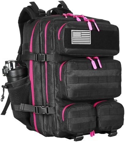 SEYATULLH Military Tactical Backpack 55L Army Backpack Bug Out Bag Assault pack Molle Daypack Hiking Trekking Rucksack (Black 1.0) : Sports & Outdoors