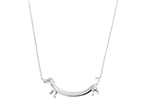 XROLAND Dog Pendant Necklace Cute Dachshund Necklace Fashionable and Unique Neckchains Charming Dog Pendant Clavicular Chain Ornament for Dog Lovers