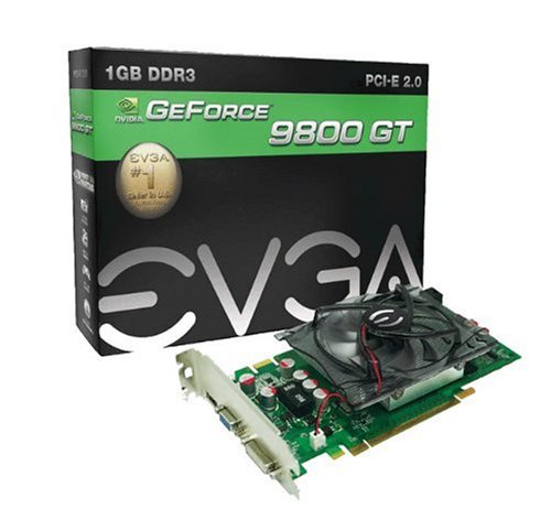 EVGA nVidia GeForce 9800GT 1 GB DDR3 VGA/DVI/HDMI PCI-Express Video Card 01G-P3-N988-TR