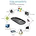 FENIFOX Bluetooth Mouse Slim Mini Whisper-Quiet Flat Portable Wireless Mice Rechargeable Compatible with Laptop,PC,Tablet Android Windows XP(Black)