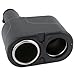 Sanoxy Two-Way 12V DC Car Charger Double Power Adapter Socket Dual Splitter for Most Cell Phones - Retail Packaging - Black