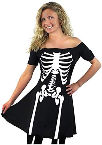 I LOVE FANCY DRESS LTD Traje DE Esqueleto DE Las SEÑORAS Vestido DE Halloween Vestido Equipo DE Mujer - Gran Reino Unido 14/16