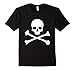 Mens Skull and Crossbones Pirate T-Shirt Large Black