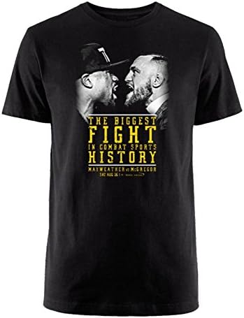 Mayweather VS McGregor Men's Biggest Fight T-Shirt, Small, Black