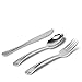 DecorRack Plastic Silverware Set, 144 pieces -BPA FREE- Heavyweight Fancy Silver Finish Disposable Dinnerware, Elegant Silver Plastic Cutlery, Plastic Utensils Set for Wedding, Catering, Party