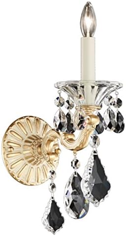 La Scala 1 Light 4.5" W Wall Sconce in Roman Silver with Clear Heritage Crystal