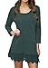 Songbai Women's Long Sleeve A-line Lace Stitching Trim Casual Dress