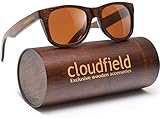 Bamboo Wood Sunglasses for Men & Women, Wooden Wayfarer Sunglasses Polarized + Case