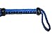 Prairie Horse Supply Premium Quality Leather and Suede Small Whip, Bull Whip, 9 Genuine Leather Braided Tails, Extra Long Handle Wrapped in Leather and Suede, with 2 Turkhead Knots (Blue Black)