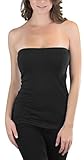 ToBeInStyle Women's Strapless Tube Tops with Built-in Shelf Bra - Black - S