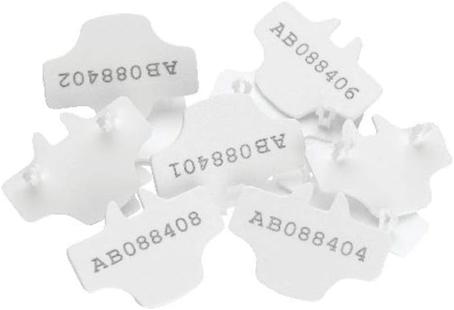 Numbered Seal, White, Pack of 500