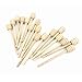 Dealglad 50Pcs Portable 6 Inch Wooden Jam Honey Dipper Stirring Rod Honey Muddler Stick Spoons