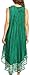 Sakkas 15009 - Alexis Embroidered Long Sleeveless Floral Caftan Dress/Cover Up - Sea Green - One Size