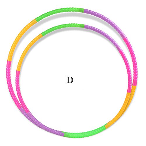 Qiyun Hula Hoop Children Hula Hoop Toys Detachable Plastic Hula Hoop as Fitness Equipment for Adultsdiameter:D 40CM (80 grams)