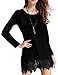 Match Women's Long Sleeve Lace Casual Dress(US 8 - Asian XL, BBX-8191 Midnight Black)